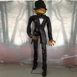 Casa Assombrada Props Esqueleto Sensor De Movimento Som Adereços Halloween Animado Animatronic Grande