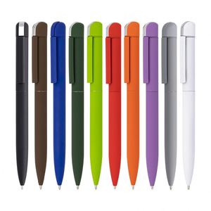 Premium Quality Custom Logo <b>Colorful</b> Ballpoint <b>Pen</b> High-End Business Gifts Rubber Finished Metal Ball <b>Pen</b> Promotional Items - Product Image 1