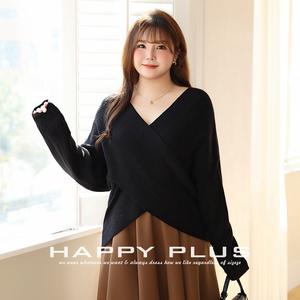 Suéter cruzado con cuello en V para mujer Runqi, de punto de grosor medio, antipilling, con etiqueta, talla grande, ajuste ceñido, capa base - Product Image 5