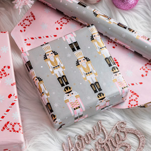Nutcracker Pattern Gift Christmas Wrapping <b>Paper</b> Double-Sided Art <b>Paper</b> for Holiday <b>Packaging</b> - Product Image 1