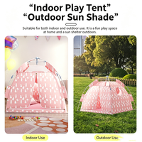 Tente de jeu pour enfants d'intérieur, 4-6 ans, portable, entièrement automatique, pliable, monocouche, en polyester, résistante au soleil, 130*130*120cm
