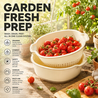 Escurridor de Frutas y Verduras Moderno, de Plástico de Grado Alimenticio, Manual, para Lavar Bayas