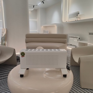 Radiateur électrique portable, chauffage d'appoint blanc sur roulettes pour la maison et le bureau - Product Image 1