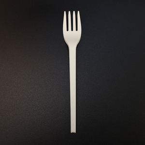 Ensemble de couverts jetables biodégradables et compostables de 6,5 pouces avec logo personnalisé, écologiques, fourchette en CPLA - Product Image 2