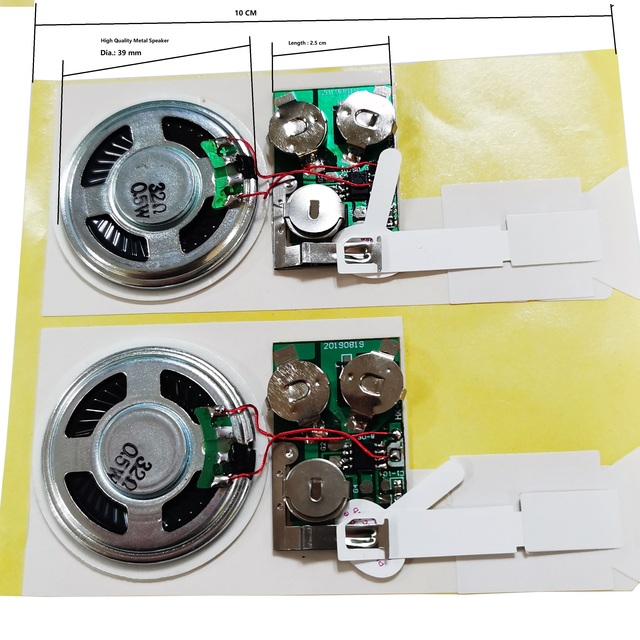 Custom 20 30 Second Pre-record Music Greeting Christmas Card Sound IC Chip Module Audio Chip Hidden Voice Recorder Chip for Card
