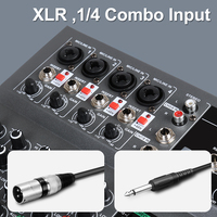 Console de mixage YAIKA GT4 intégrée avec 99 DSP, 4 canaux, 500W, mini DJ noir, alimentation fantôme 48V, métal et plastique