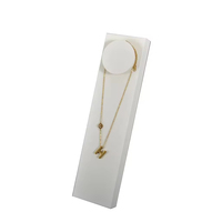 Présentoir vertical en cuir PU pour bijoux, support de rangement pour bagues et colliers, accessoire de présentation pour la suspension de bijoux