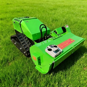 Tất cả các địa hình 4 thì 190cc tự làm công nghiệp cao su Crawler Điều khiển từ xa tự hành Máy cắt cỏ Robot - Product Image 1