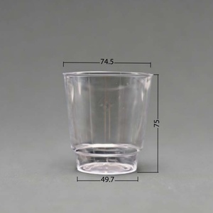 Crystal Clear 200ml GPPS Lightweight Disposable Tumbler with Smooth Rim for Home & Office Hydration - Product Image 2