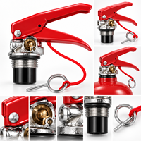 Vanne d'extincteur CO2 en laiton certifiée CE avec levier rouge pour bouteilles industrielles 2-10 kg, service OEM