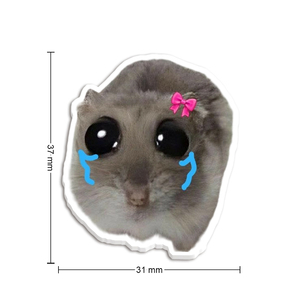 Breloques plates en résine à thème Meme amusant 'Je suis juste une fille, hamster <span class=keywords><strong>triste</strong></span>' pour la création de décorations de fêtes DIY, porte-clés et cadeaux de fêtes - Product Image 6