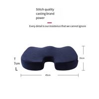 Coussin de siège de bureau en forme de U avec mousse à mémoire de forme et oreiller lombaire gonflable pour un confort sédentaire