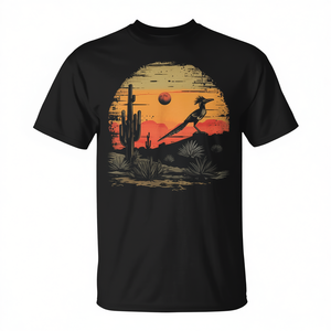 Camiseta Roadrunner Bird Desert Landscape Cactus Arizona Texas Nevada - Product Image 2