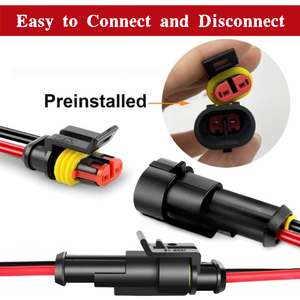 2 Pin Way Waterproof Automotive Connector 22AWG macho e fêmea docking Connector Waterproof Car Wire Cable - Product Image 6