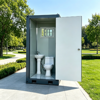 Unité Sanitaire Modulaire Commerciale Portable pour Kiosque, Toilettes Publiques de Parc, Cabine en Acier Moderne