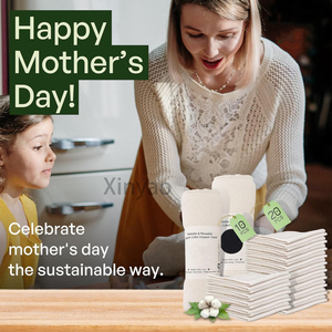 Logo personnalisé <span class=keywords><strong>coton</strong></span> biologique serviettes réutilisables sans papier serviette <span class=keywords><strong>lavable</strong></span> alternative épaisse/forte/sans papier torchon de cuisine - Product Image 6