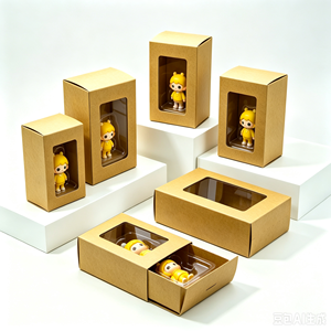 Custom Clear PVC Window <b>Corrugated</b> <b>Paper</b> Box Packaging for Children's Toys Display Gift Boxes with Embossed Printing - Product Image 3