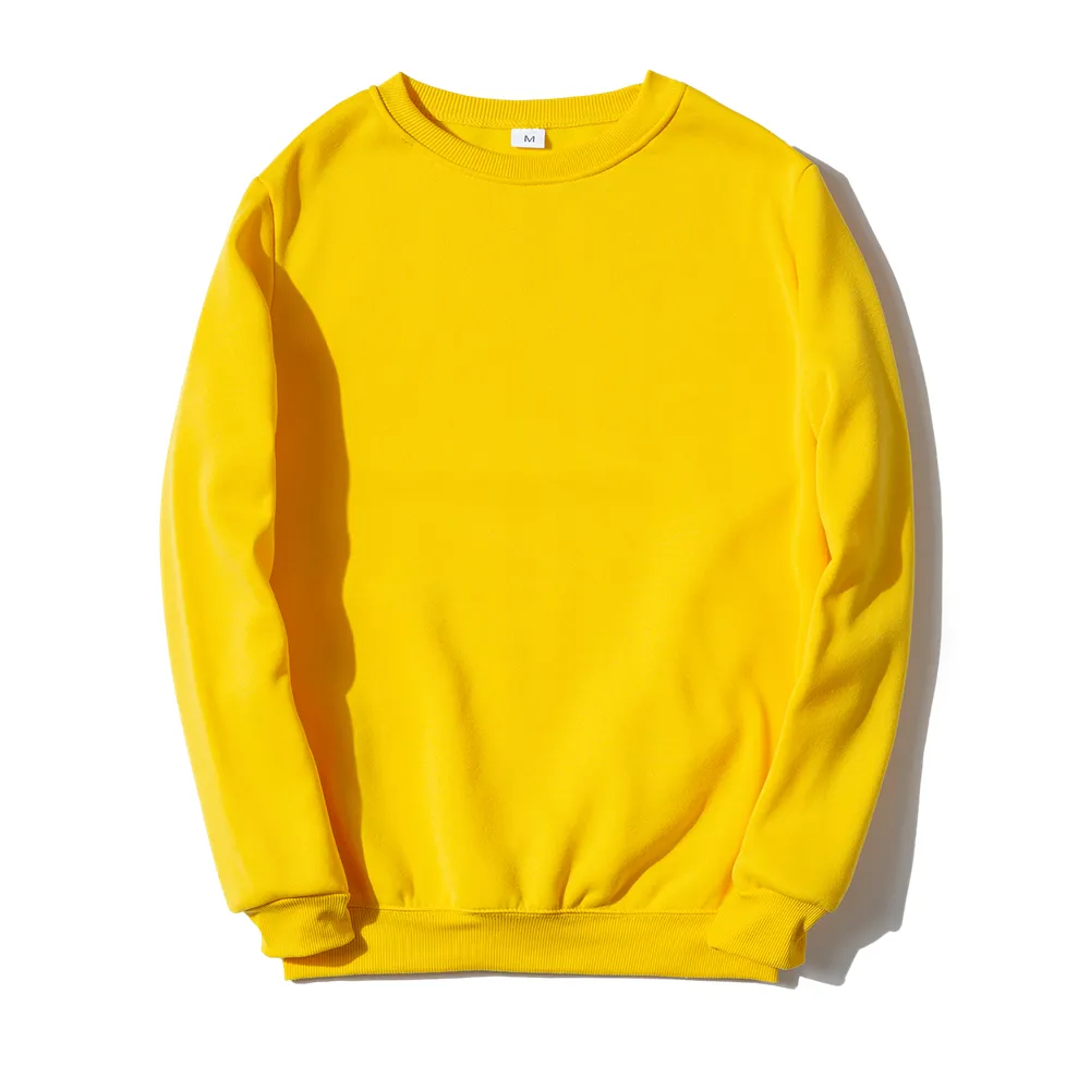 Custom high quality oversized embroidered logo hoodies unisex blank 100% plain cotton fleece crewneck sweatshirt for men