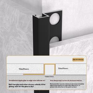 Bandes <span class=keywords><strong>de</strong></span> bordure <span class=keywords><strong>de</strong></span> carrelage en alliage d'aluminium personnalisées <span class=keywords><strong>de</strong></span> style crème moderne Lignes <span class=keywords><strong>de</strong></span> bordure <span class=keywords><strong>de</strong></span> <span class=keywords><strong>plancher</strong></span> Moulures d'angle et bandes d'étanchéité - Product Image 1