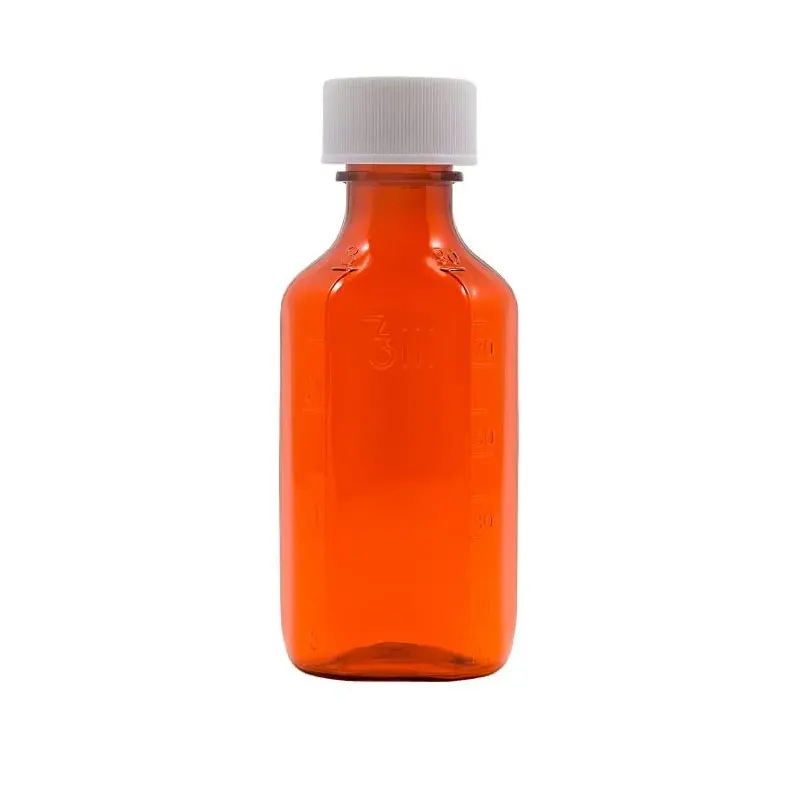 للبيع بالجملة زجاجات دواء بيضاوية سائلة من البلاستيك بسعة 2 أوز و 4 أوقيات
