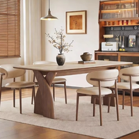 Runwood Nordischer Luxus Moderner Rechteckiger Marmor Massivholz Esstisch Stuhl Set 4 6 Sitzer Möbel Farmhaus Designs Neueste 2