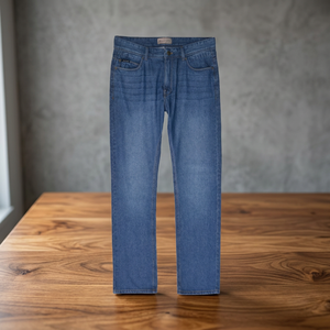 Jeans de Mezclilla Negros para Hombre, Corte Regular, Pierna Recta, Transpirables, Ligeros, Casuales, Moda Urbana Otoño Invierno - Product Image 3