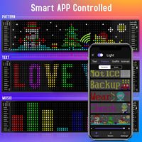 Panneau matriciel LED, taille personnalisable, panneau LED numérique intelligent flexible, pixels adressables RVB, motif, animation de texte, affichage, signalisation