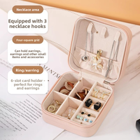 Boîte de rangement pour bijoux en PU mini premium 10x10x5cm, étui de présentation avec fermeture éclair, boîte de voyage portable, impression de logo personnalisée, utilisation pour cadeau