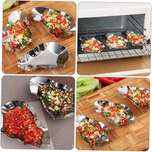 Plato para Ostras de Acero Inoxidable de 12 cm x 7.8 cm, Apto para Lavavajillas, Bandeja para Servir Condimentos y Mariscos - Product Image 3