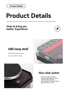 Nueva Luz Trasera LED Roja de 12V <span class=keywords><strong>para</strong></span> Remolque, con Función de Freno y Reversa, Recargable, Control Inalámbrico, Magnética, Impermeable IP67, 5000 Lúmenes - Product Image 4