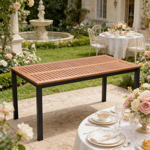 Best-selling <b>High</b>-quality Modern Outdoor Dining <b>Table</b>. Made of Durable, UV-resistant <b>and</b> Waterproof Aluminum Material LX23047 We - Product Image 6