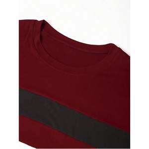 เสื้อยืดแขนยาวผู้ชายแบบคัลเลอร์บล็อก คอกลม แต่งขอบตัดกัน สไตล์ลำลอง สำหรับใส่ในช่วงฤดูใบไม้ร่วง - Product Image 5