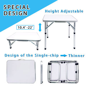 Al Aire Libre de aluminio ajustable blanco <span class=keywords><strong>mesa</strong></span> plegable portátil Camping Picnic <span class=keywords><strong>playa</strong></span> <span class=keywords><strong>maleta</strong></span> <span class=keywords><strong>mesa</strong></span> plegable - Product Image 3