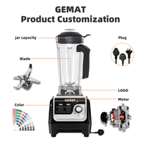 Krachtige elektrische blender, smoothiemaker, voedselhakselaar, molen, commerciële blender voor thuisgebruik in de keuken