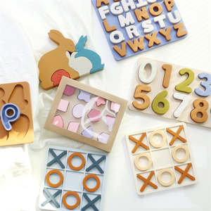PAISEN Jeu de Tic Tac Toe en silicone, mini-jeu de société classique, jeu de puzzle XO, jeu d'échecs, jouets éducatifs pour adolescents et adultes - Product Image 1