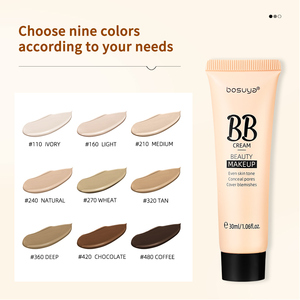 OEM 9 couleurs <span class=keywords><strong>BB</strong></span> crème longue durée imperméable à l'eau même teint de peau dissimuler les pores couverture imperfections maquillage du visage 30ml haute qualité - Product Image 2