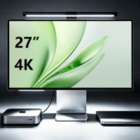 Monitor Gaming TCOLOR 144Hz 27 Inci Layar IPS 3840*2160 Resolusi 4K Monitor UHD dengan Speaker untuk Mac