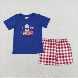 ชุดกางเกงขาสั้นฤดูร้อนสำหรับเด็กชายพี่น้องในวันที่ 4 กรกฎาคม - Product Image 5