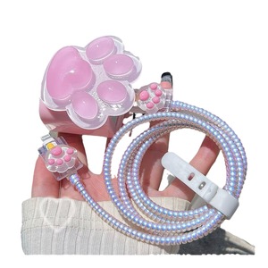 Funda Protectora para Cable de Datos con Estampado de Gato Rosa para Niñas, 20W, Apta para <span class=keywords><strong>Cargador</strong></span> de Carga Rápida para iPhone de Apple - Product Image 4