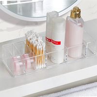 Organisateur de maquillage acrylique détachable à 8 compartiments étui à tiroirs transparent rangement cosmétique présentoirs à bijoux commode de salle de bain