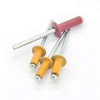 Rivets aveugles en acier inoxydable/aluminium, zingués, résistants à la chaleur, classe 4.8 et 6.8, à extrémité fermée, pour fixation murale industrielle