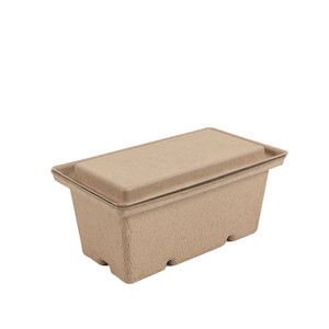 Pot <span class=keywords><strong>de</strong></span> fleur moulé en pulpe personnalisé en usine Dégradation complète Maternelle Boîte <span class=keywords><strong>de</strong></span> pépinière <span class=keywords><strong>de</strong></span> pulpe plantée à la main Boîte <span class=keywords><strong>de</strong></span> pulpe recyclée - Product Image 3