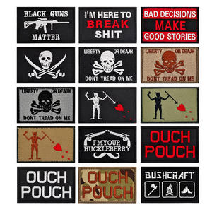 Parches tácticos bordados de Liberty o Deajh Dont Tread on Me con gancho y bucle, de tela de lona ecológica con lentejuelas de resina para sombrero - Product Image 2