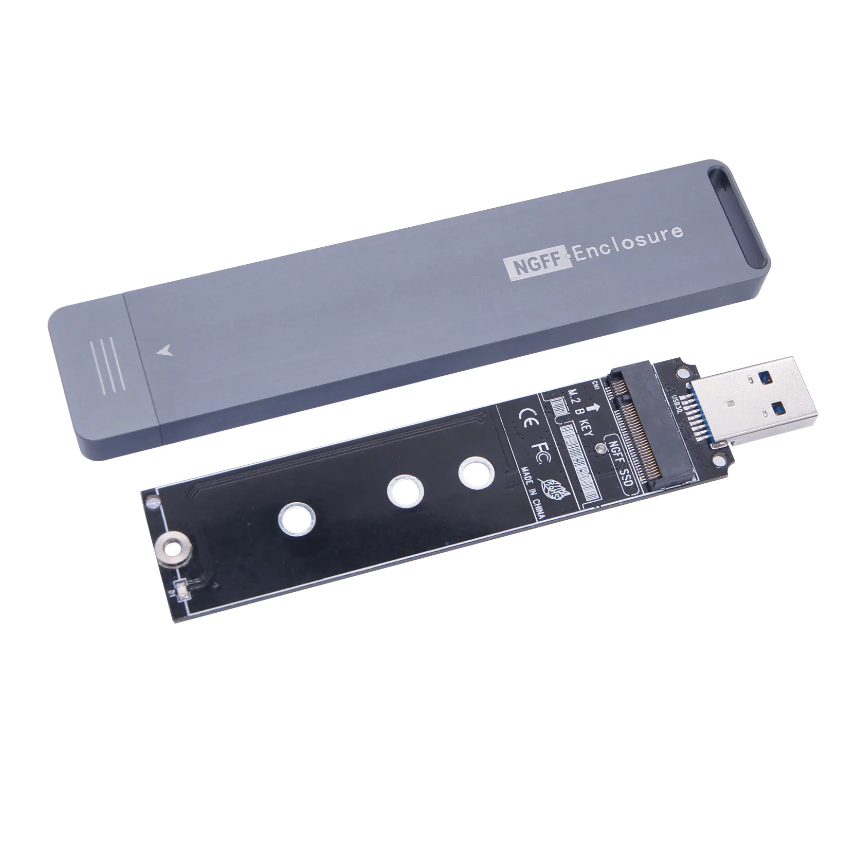 ASM1153E สูง-Order Master NGFF ไปยัง USB3.0 โทรศัพท์มือถือ Inline แม่เหล็ก Hard Disk BOX