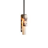 Luminaire suspendu en marbre OEM-Lustre à tête unique à longueur réglable pour comptoir de bar îlot de cuisine-avec UL