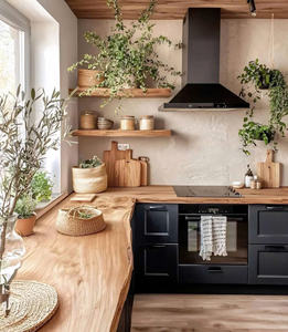 Custom Size Live Edge Solid Wood Kitchen Countertop Natural <b>Walnut</b> <b>Slab</b> Island Top for Luxury Villa Interior Design Project - Product Image 1