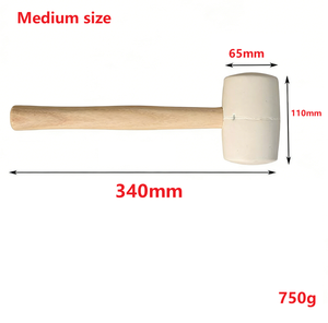 <span class=keywords><strong>Maillet</strong></span> en <span class=keywords><strong>caoutchouc</strong></span> blanc de qualité DIY avec manche en bois, disponible en tailles mini, petite, moyenne et grande - Product Image 4