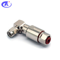 Conector coaxial RF Conector macho SMA R/A para abrazadera de cable Supeflex de 1/4''