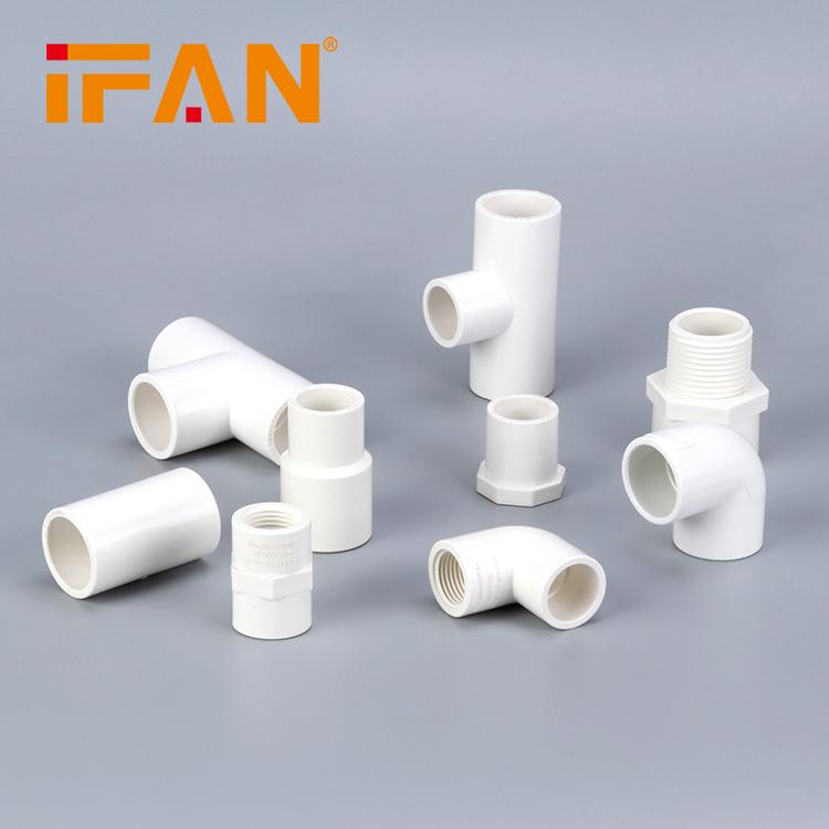 IFAN Fitting pipa PVC plastik kualitas tinggi SCH40 Fitting PVC UPVC pipa Fitting untuk pipa