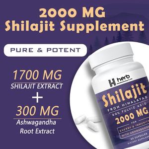 Shilajit Premium de Marca Privada OEM para Hombres - con Ashwagandha, Ginseng y Más Ácido Fúlvico para Hombres/Mujeres, Cápsulas de Shilajit - Product Image 4